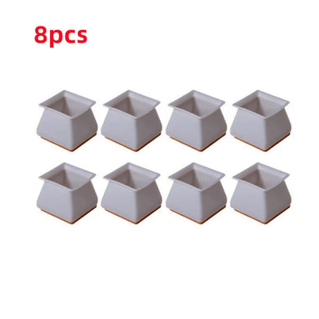 8/16pcs Silicone Table Chair Leg Caps With Felt Anti-Slip Pad Furniture Feet Cover Wooden Floor Scratch Resistant Protectors Mat