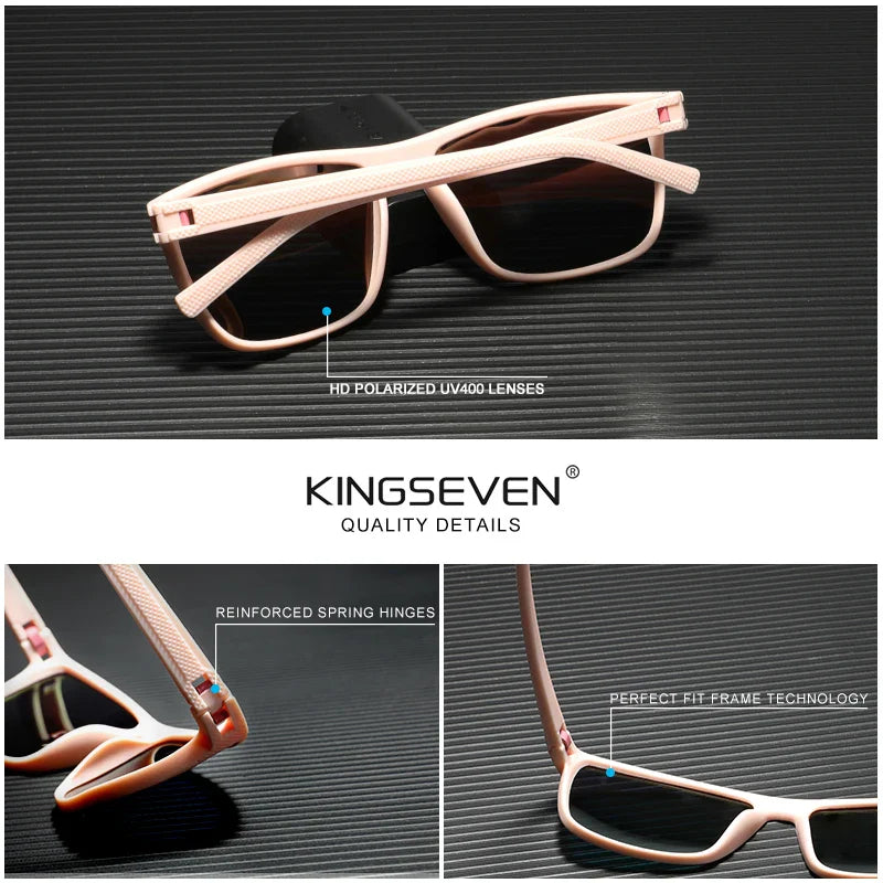 KINGSEVEN Fashion Women‘s Sunglasses New Design Rainbow Mirror Lens Polariz UV400 Glasses Chroma Party High Quality Men Eyewear