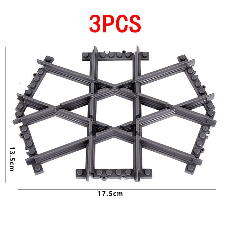 City Trains Train Rail Crossing Track Rails Soft Tracks Cruved Straight Railway Building Blocks Bricks DIY Toys For Children Boy