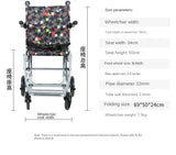 Elderly Aircraft Walking Aids Portable Lightweight Folding Aluminum Alloy Wheelchair Hand Pushed Mobility Scooter for Disabled