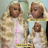 30 40 Inch 613 Honey Blonde Body Wave 250 Density 13x6 HD Lace Front Human Hair Wigs  13x4 HD  Lace Frontal Wig for black women