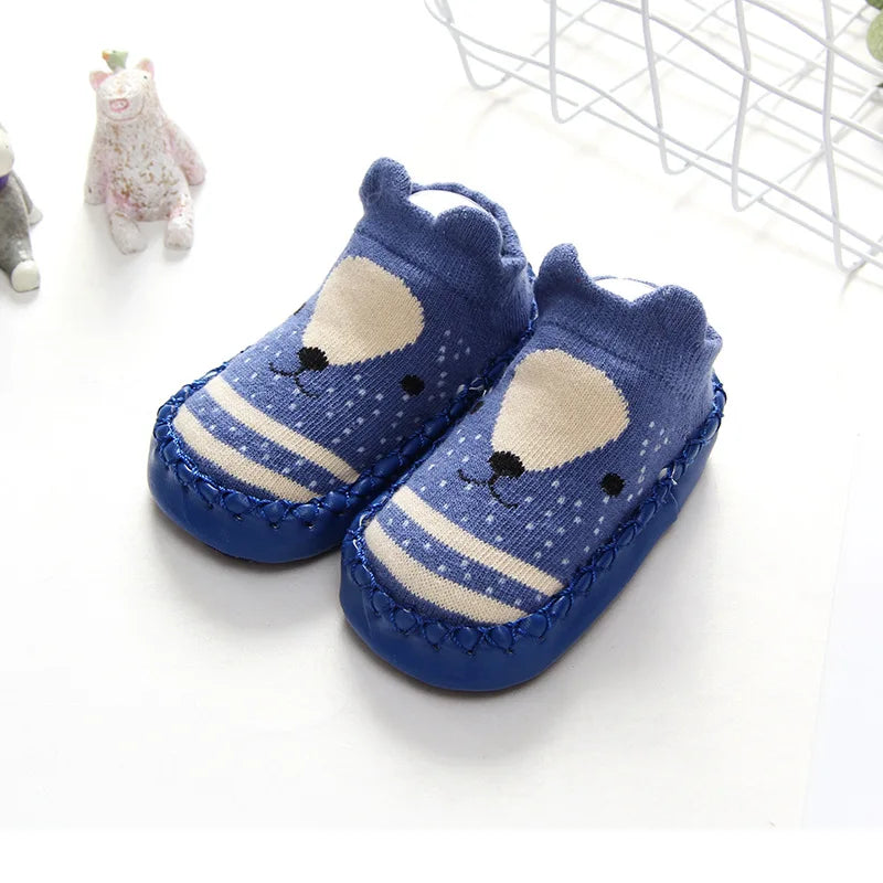 Baby Socks Shoes Infant Cute Cartoon Kids Boy Shoes Soft Rubber Sole Child Floor Sneaker BeBe Booties Toddler Girls First Walker