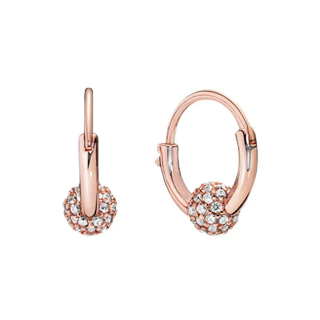 Rose Gold Hoop Earrings For Women 925 Silver Original Pave CZ Heart Ciecle Star Moon U Shape Earrings Luxury Wedding Jewelry