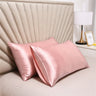 2pcs Silk Pillowcase Children's Winter Anti-static Soft Pillow Protective Case Home Solid Color Pillow Case Anti-dirty Bedding