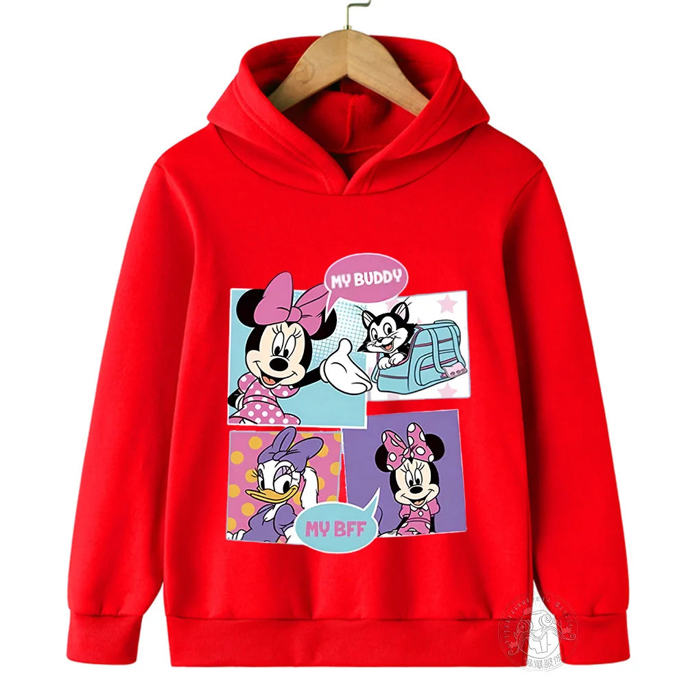 Sweatshirts Manga Anime Mickey Minnie Mouse Hoodie Kid Girl Boy Sweatshirt Hoody Cartoon Children Cute Clothes Baby Top Pullover