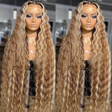 Pre Cut Highlight Wig Curly Human Hair 13x4 Deep Wave Bleached Knots Glueless Wigs 7x5 Pre Plucked Wear And Go Human Hair Wigs