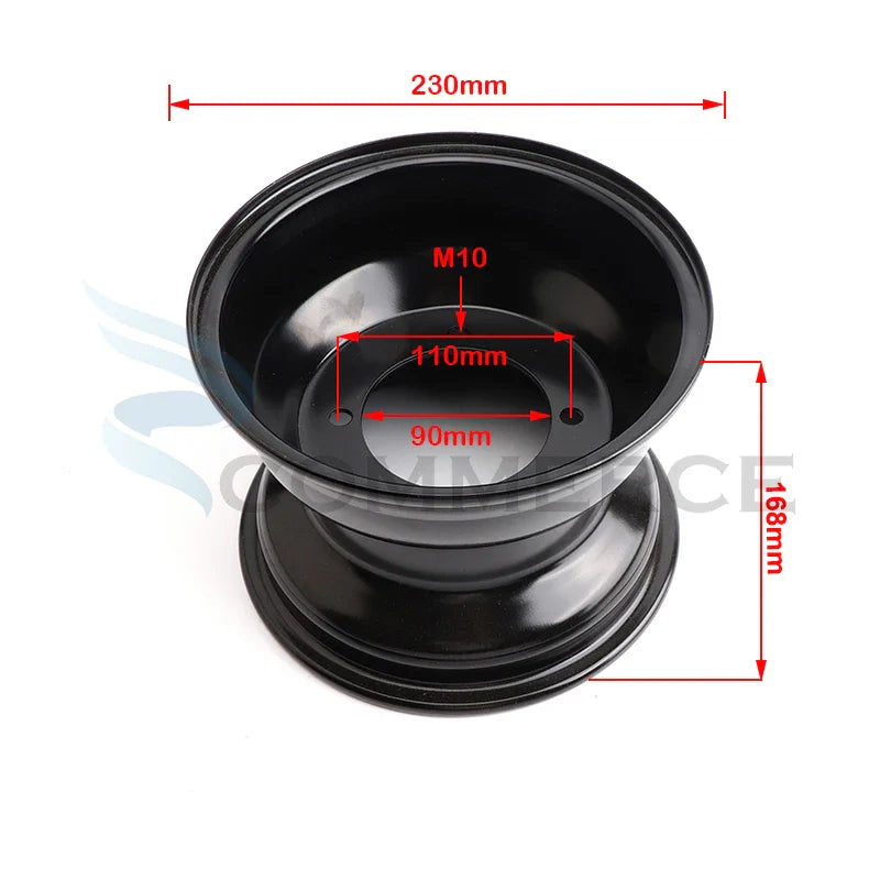 Black 8 inch Front or Rear wheel Hub Fit For 110cc-250cc ATV Go kart UTV Buggy Quad Dirt Bike 19x7-8 18x9.5-8" vacuum Tyre parts