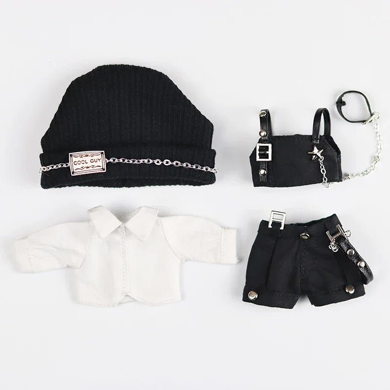 Ob11 Doll Gothic Clothes Uniform Suit Dress Shirt Hat Vest Shorts Set Nendoroids Clothes For Gsc, Obitsu11, Molly, P9, 1/12bjd