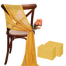 12 Pcs 17x275cm Green  Chiffon Chair Sashes  Wedding Chair Covers Ribbon Wedding Party Aisle Chair Decor