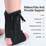 1Pcs Ankle Support Brace Adjustable Ankle Wrap Protector Women Men Lace Up Foot Stabilizer for Running Basketball Sports Safety