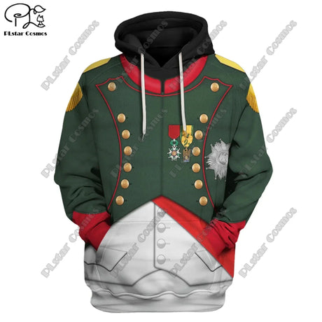 Infantry French Noble Soldier Uniform 3D Printed Hoodie Street Women Men's Pullover/Sweatshirt/Zip Hoodie A8