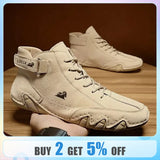 Ankle Boots for Men Outdoor Light Casual Leather Shoes Winter Luxury Men Shoes Male Waterproof Snow Boots 2023 High Top Sneakers