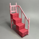 Doll Bed Children Play House For Barbie Doll Accessories Simulation European Furniture Princess Double Bed With Stairs Toys