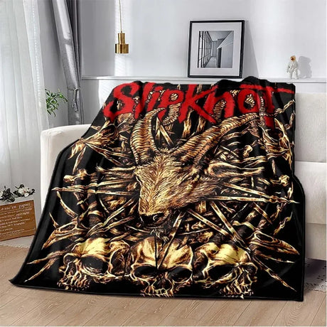 3D S-SLIPKNOT Band Printed Blanket  Fashion Soft Cozy Living room Bedroom Sofa Bed Travel Blanket Child Birthday Gift