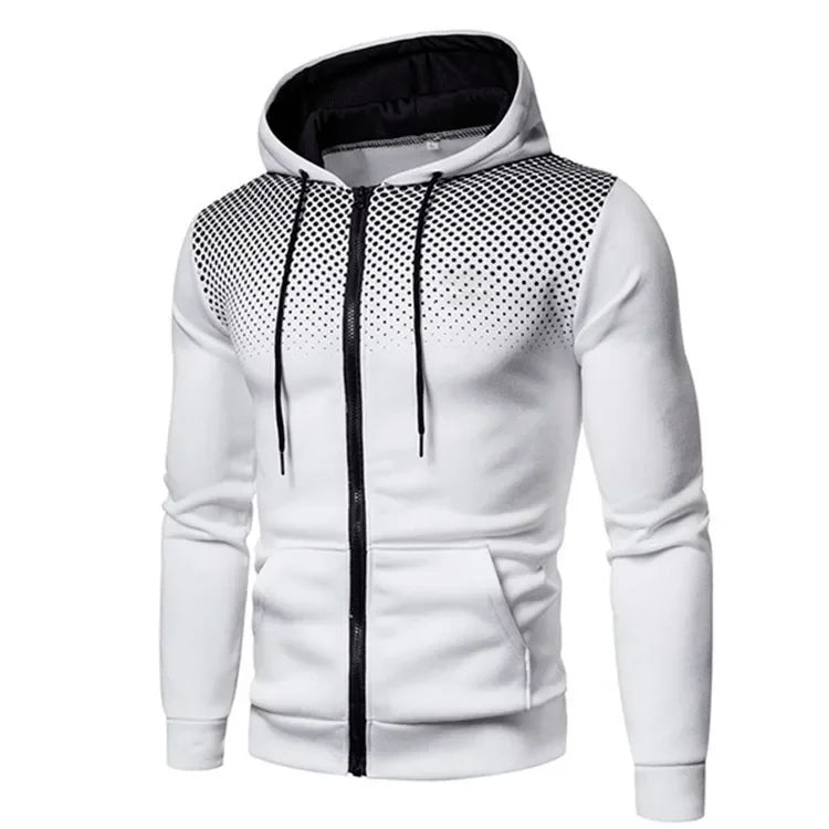 Autumn Winter Discovery Men Suit New Brand Sports Printed Hoodie Sets Male Luxury Fleece Zip Casual Designer Sportswear Suits