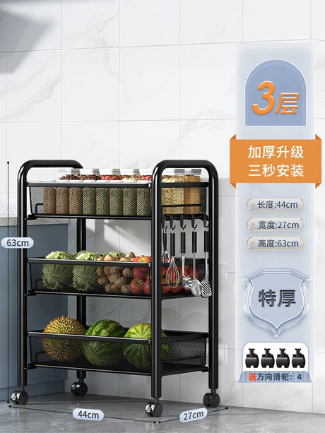 Food Truck Partitions Trolley Storage Utility Grocery Basket Rolling Trolley Candy Fruit Basket Archivadores Restaurant Furiture