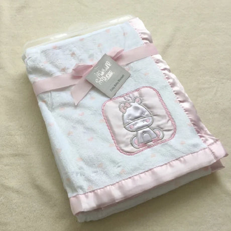 Baby Blankets New Thicken Double Layer Coral Fleece Infant Swaddle Bebe Envelope Wrap Owl Printed Newborn Baby Bedding Blanket