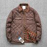 2023 Winter Casual Lightweight Mens Jacket Classic Check Clamp Cotton Water Resistant Microfiber Windbreaker Golf Coat