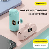 10000mAh Wireless Power Bank Mini Capsule Capsule Fast Charging Mobile Power Supply Emergency External Battery For Type-c iPhone