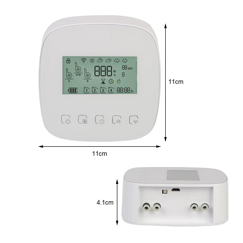 With Solar Panel WiFi Tuya Micro-drip Irrigation Controller Intelligent Automatic Water Timer Digital Watering Irrigation Timer