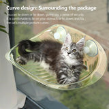 Wall Mount Cat Hammock Wall Shelves Cat Furniture with Suction Cup Transparent Hammock Wall Cat Bed Kitten Furniture for pets