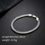 Fashion original 6MM geometric chain man 925 Sterling Silver bracelet neckalces for women luxury Party wedding jewelry sets