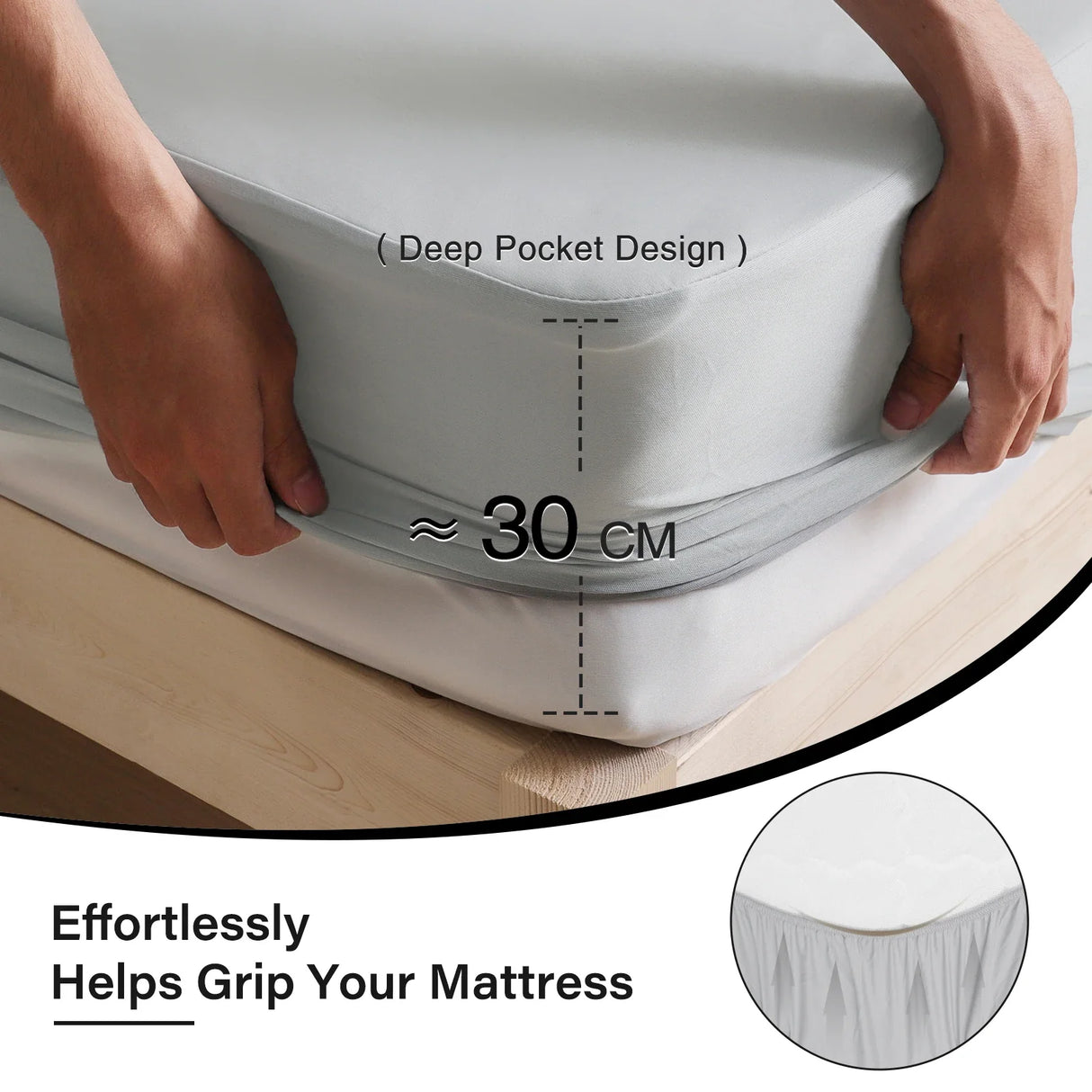 Waterproof Bed Cover Smooth Microfiber Mattress Protector Waterproof Fitted Sheet Anti-mite Mattress Pad sabanas cama 150