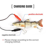 USB Rechargeable Fishing Lure Multi Jointed Swimbait Wobbler Electric Robotic Bait Hard Lure Fake Fish Baits Fishing Accessories