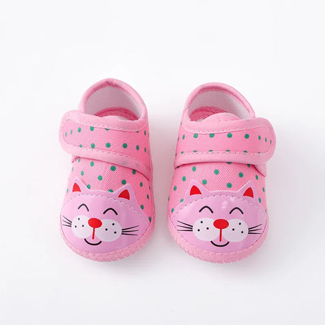 Newborn Baby Boy Girls Shoes Spring Autumn Lovely Floral Embroidery Anti-Slip Sneaker Crib Shoes Soft Cotton Cute First Walkers