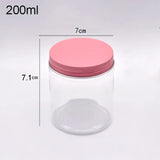 12Pcs Plastic Jar With Lids Clear Cosmetic Refillable Bottles Sample Pot Shampoo Cream Container Travel Accessories 200/250ML