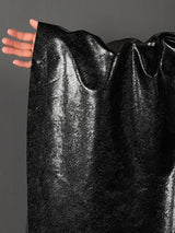 Black Leather Fabric Snake Texture Creative Clothing Jacket Bag Designer Fabric PU Material Cloth Diy Apparel Sewing