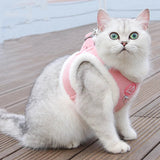 Winter Pet Vest Cute Cat Towing Rope Comfortable Warm Plush Chest Back Towing Rope Dog Rope Reflective Collar Fashion Clothes