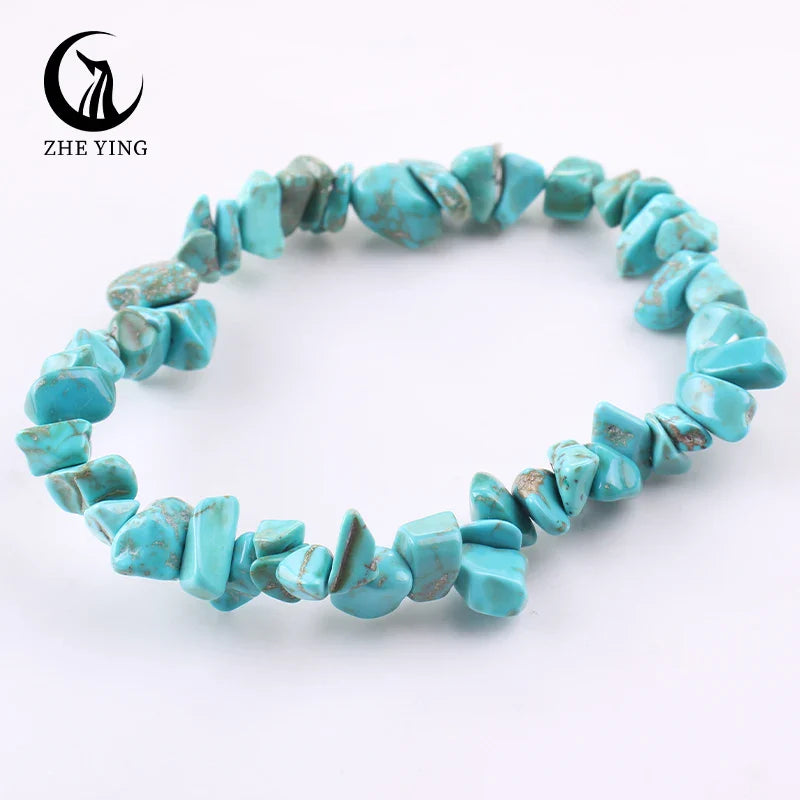 Stretch Natural 5-8mm Chips Bead Bracelet Healing Crystal Energy Fashion Jewelry for Women Men Girl Birthday Gift