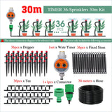 50-5M Garden 13cm Sprinkler Drip Wateing Systems Smart Timer 1/4“ Hose Automatic Irrigation Equipment for Greenhouse Bonsai Yard