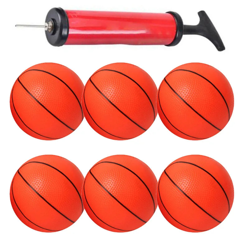 High Quality Basketball Kits Team Sports Indoor Sports Parts Sporting Goods Happily Pvc 6pcs Toy Ball With Pump