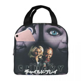 He Wants You For A Best Friend Chucky Lunch Bags Horror Portable Insulated Cooler Child's Play Thermal Picnic Work Lunch Box