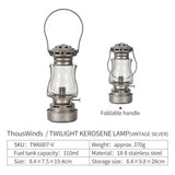 Thous Winds Twilight Camping Lantern Outdoor Portable Camping Light Retro Emotion Oil Lamp Picnic Backpack Tent Camping Supplies