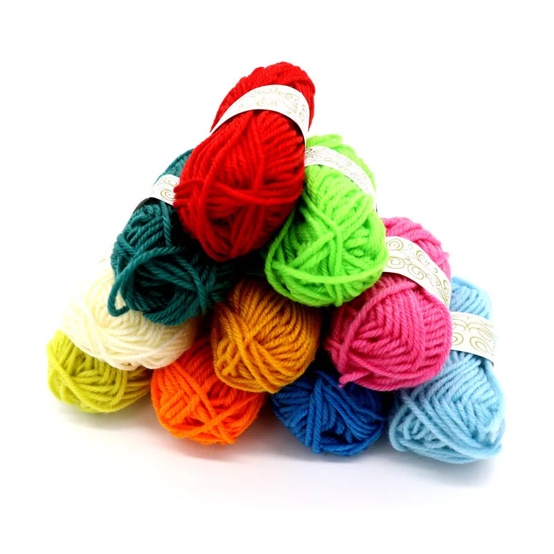 12Ball/Set High Quality Warm DIY Milk Cotton Yarn Baby Wool Yarn For Knitting Hand Knitted Yarn Knit Blanket Crochet Yarn