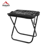 Widesea Camping Stool Outdoor Foldable Chair Fishing Lightweight Zipper Storage Portable Stainless Steel Hiking Travel Furniture