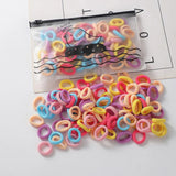 100Pcs/Lot Sweet Hair Band Girls Hair Ties Bows Elastic Rubber Band Flower Small Ball Scrunchies Baby Kids Hair Accessories Gift