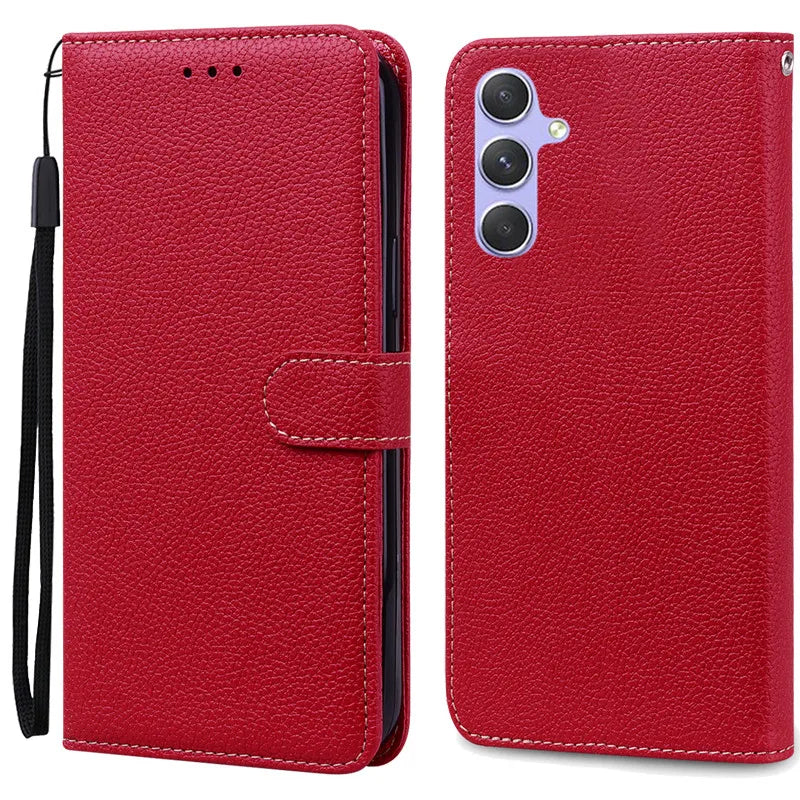 A24 A34 A54 Case For Coque Samsung Galaxy A34 Case Leather Wallet Flip Case For Samsung A54 5G GalaxyA54 A 34 A24 Phone Cases