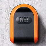 Plastic Key Safe Box Weatherproof Wall Mounted Key Lock Box 4 Digit Code Outdoor Key Security Storage Case for Home Office