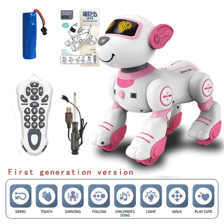 Programming Remote Control Dog Robots Toys Kids Girls Music Dancing Robotic Children Simulation RC Animals Boys Puzzle Smart Pet