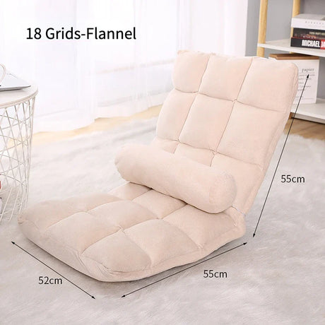 Portable Floor Chair Legless Tatami Chair with Back Support Home Bay Window Balcony Lazy Backrest Meditation Floor Seating Chair