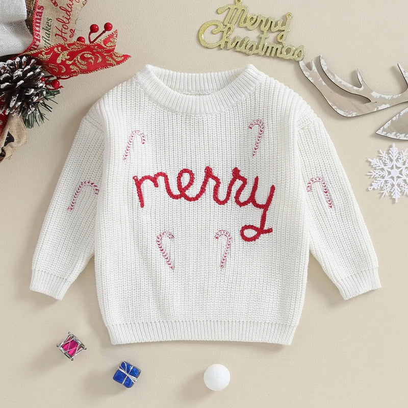 Christmas Baby Loose Sweater Knitted Autum Winter Baby Boy Girl Clothes Round Neck Kid Toddler Girl Boy Pullover Baby Sweaters