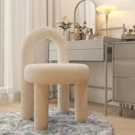 Modern Simple Vanity Chair Make Up Stool Nordic Ins Living Room Bedroom Chairs Fabric Single Stool Home Office Leisure Seat