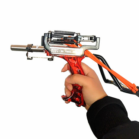 Powerful Hunting Metal Slingshot with Double Spring Design and Fishing Package, Fishing Reel Darts To Enhance Power Outdoor Toy