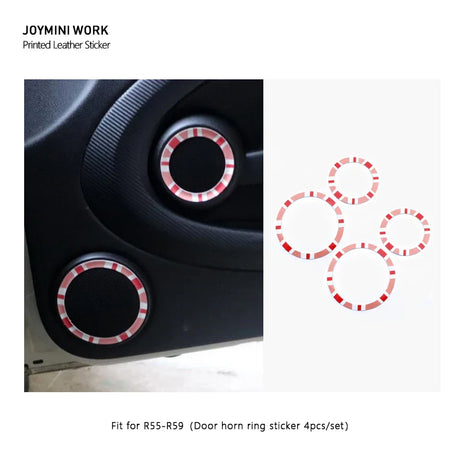 Car Speaker Cover Trim Sticker Door Horn Decoration Ring For MINI COOPER R55 R56 R57 R58 R59 Decorative Stickers Accessories