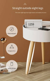 Simple Nightstand Intelligent Wireless Charging Nordic Nightstand Waterproof Anti-fouling Anti-scratch Large Space Storage Table