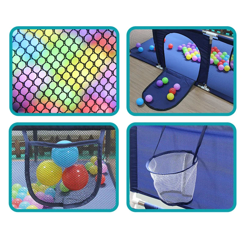 IMBABY Baby Playpens Indoor Baby Playground Safety Barriers Playpen for Children Large Children's Park Balls Basketball Fence